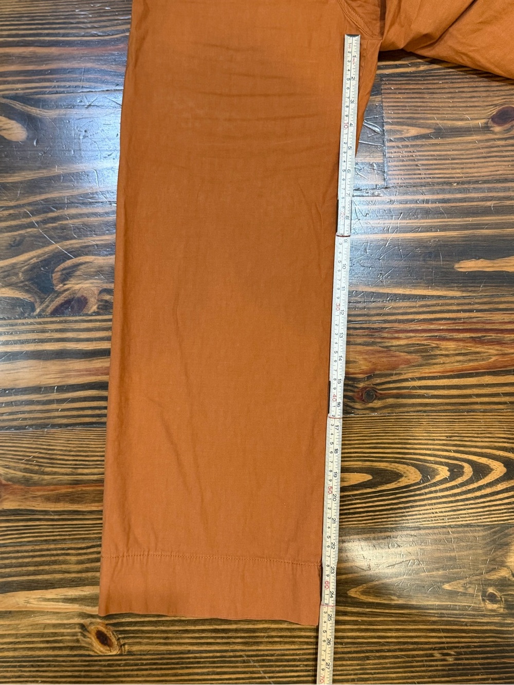 Anthropologie Maeve The Colette Pants Women’s 29 Burnt Orange Wide Leg Crop - Picture 7 of 11